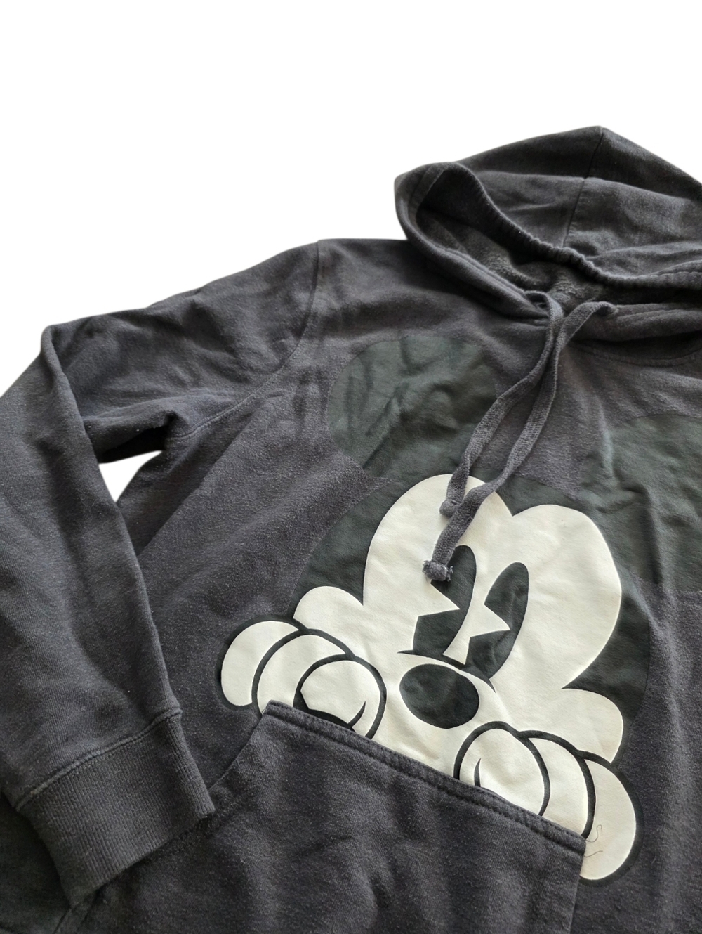 Disney Gray Mickey Mouse Pullover Hoodie With Kangaroo Pocket XL - Picture 2 of 4